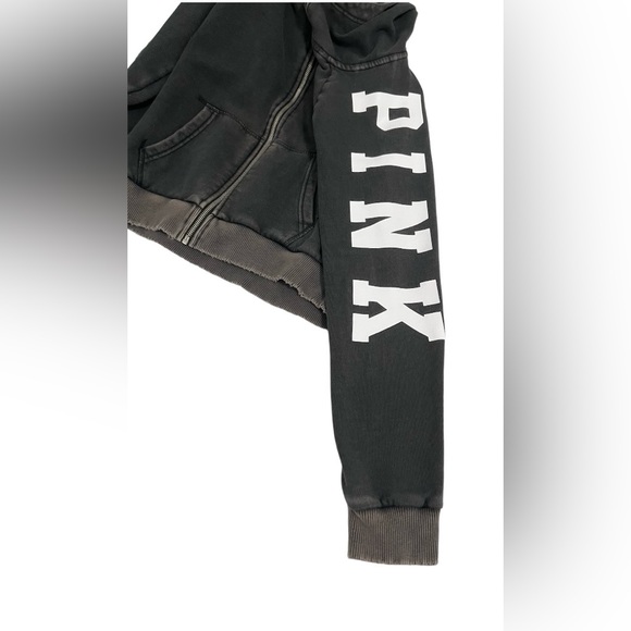 Victoria Secret Pink dark grey zip up size medium - Picture 4 of 7
